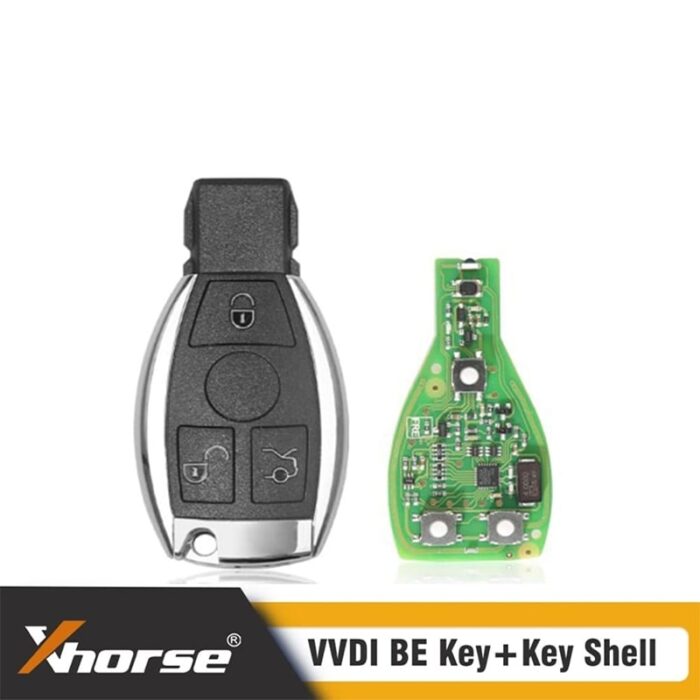 Télécommande universelle pour Mercedes BGA Chrome 433-315MHz 3 Boutons Type XNBZ01/XHORSE avec token - carmatech