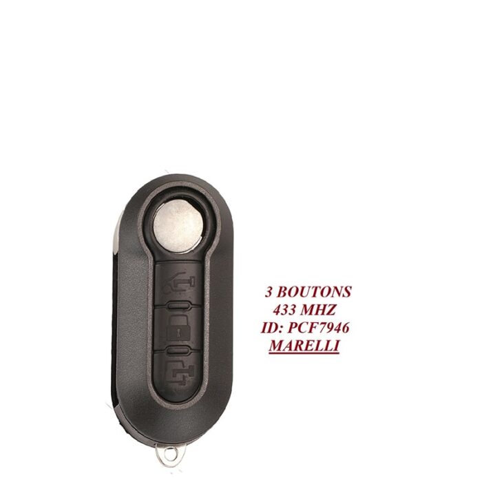 Télécommande Universelle 3 Boutons Pour Fiat Ducato, 433Mhz, transpondeur PCF7946A/ID46 - carmatech