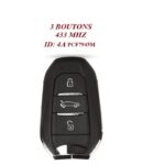 Télécommande Universelle 3 Boutons Pour PEUGEOT 308 408 508 5008 , 433MHZ , transpondeur 4A  PCF7945M  / HU83 - carmatech
