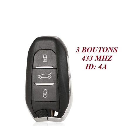 Télécommande universelle 3 Boutons Pour CITROEN, 433MHZ , transpondeur 4A HITAG AES / VA2 HU83 BLADE - carmatech