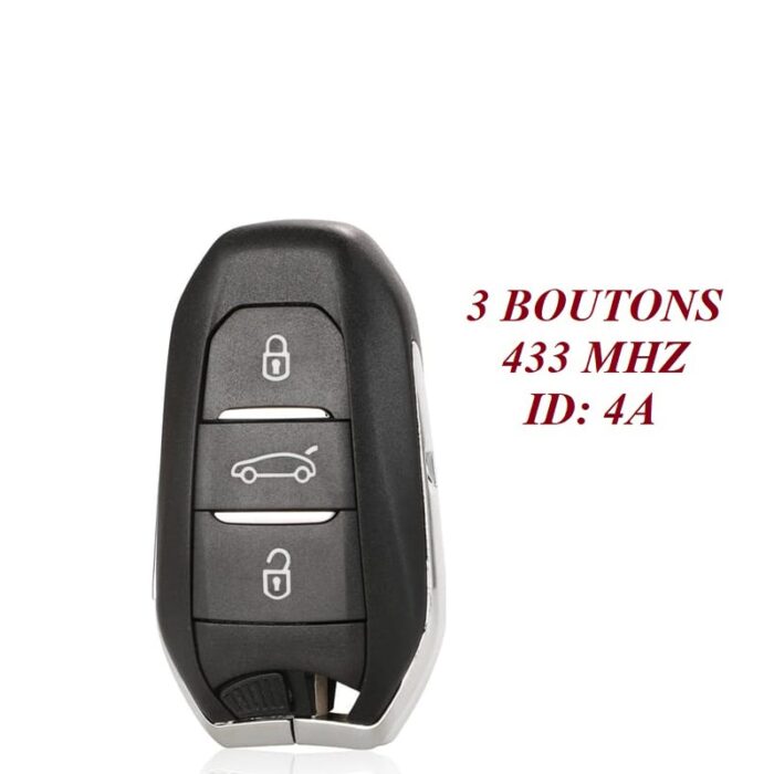 Télécommande universelle 3 Boutons Pour CITROEN, 433MHZ , transpondeur 4A HITAG AES / VA2 HU83 BLADE - carmatech
