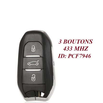 Télécommande universelle 3 Boutons Pour CITROEN, 433MHZ , transpondeur PCF7946 / VA2 HU83 BLADE - carmatech