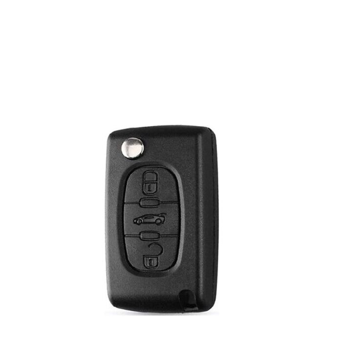  CARCASSE 3 BUTTON Pour Clé PEUGEOT/CITROEN avec pile (COFFRE) - carmatech