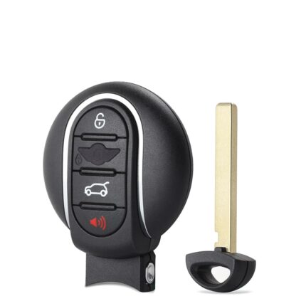 Télécommande à 3+1 boutons pour BMW Mini Cooper , avec puce PCF7953P / ID49  , fréquence 433 MHZ  - carmatech