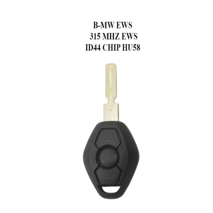 B-MW EWS REMOTE KEY 4 TRACK 315MHZ EWS ID44 CHIP HU58 KEY BLADE - carmatech