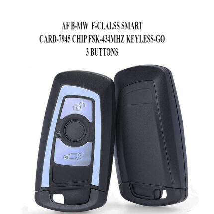 Télécommande à 3 boutons, 434 Mhz,Transpondeur PCF7945 FSK, Pour BMW FCLALSS SMART -carmatech