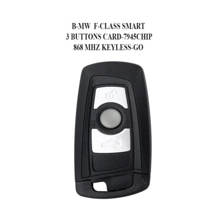 Télécommande à 3 boutons, 868 Mhz , Transpondeur PCF7945 FSK, Pour BMW FCLALSS SMART - carmatech