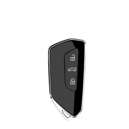 Télécommande Universelle Smart 3 Boutons pour Volkswagen GOLF 8 / 2020 , 434 Mhz , Transpondeur 5C - carmatech