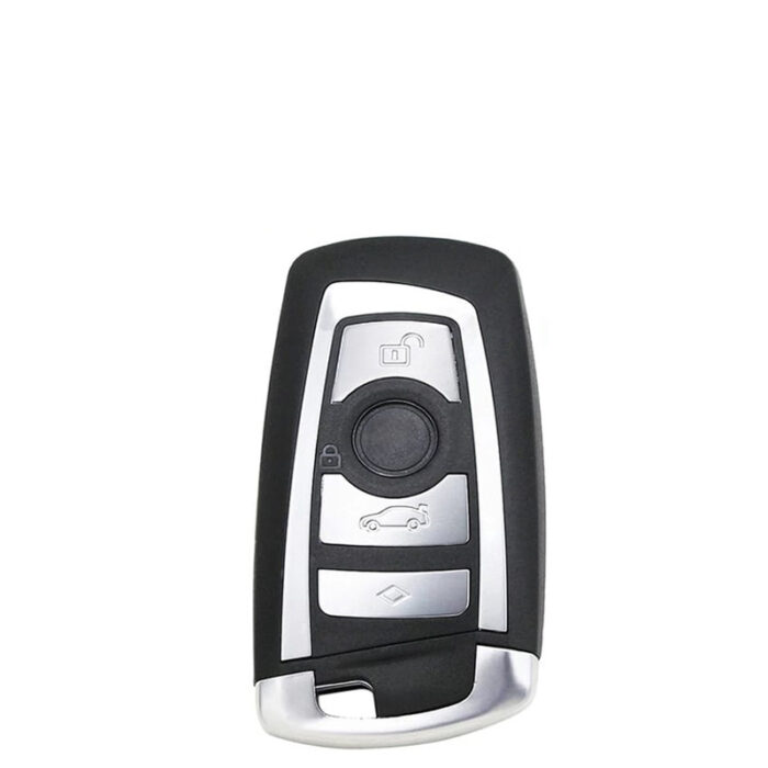 B-MW 4 BUTTONS SLIVER F-SERIES SMART KEY CASE WITH EMERGENCY KEY BLADE IN SLIVER - carmatech