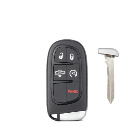 Télécommande à 4 boutons + 1 boutons  , 433 Mhz , Transpondeur  ID4A , Pour JEEP CHEROKEE - carmatech