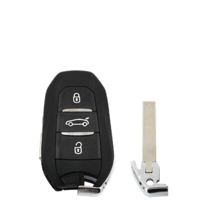 Télécommande Universelle 3 Boutons Pour PEUGEOT, 433MHZ FSK, transpondeur PCF7945A-PCF7953A / ID46 HU83 BLADE  - carmatech