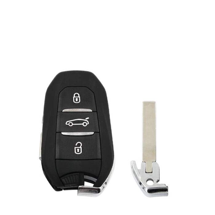 Télécommande Universelle 3 Boutons Pour PEUGEOT, 433MHZ FSK, transpondeur PCF7945A-PCF7953A / ID46 HU83 BLADE  - carmatech