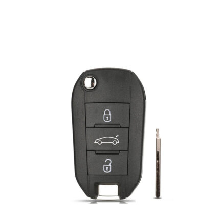 Télécommande Universelle 3 Boutons Pour CITROEN , 433MHZ FSK , transpondeur 4A  - carmatech