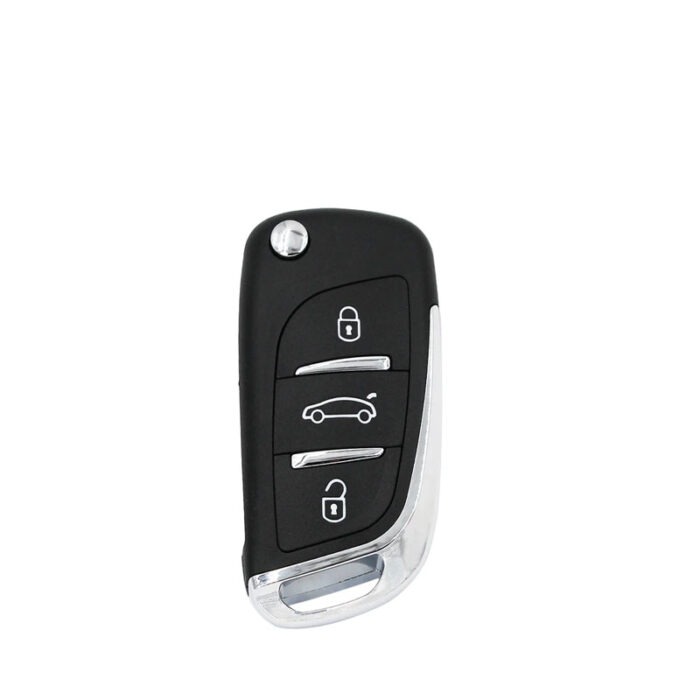 Télécommande Universelle 3 Boutons pour PEUGEOT , 434 Mhz FSK , Transpondeur PCF7941 avec logo PEUGEOT - carmatech