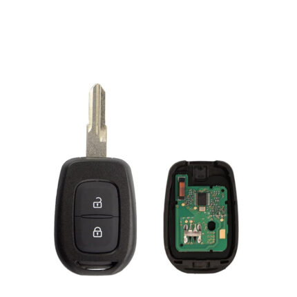 Télécommande Universelle 2 Boutons Pour RENAULT  SYMBOL DACIA STEPWAY DUSTER LOGAN LODGY 2013-2021 , 433MHZ FSK, transpondeur PCF7961M / 4A AVEC LOGO - carmatech