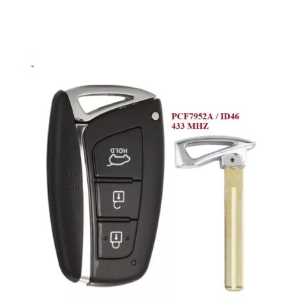 Télécommande Universelle 3 Boutons Smart pour HYUNDAI SANTAFE 433MHZ  PCF7952A / ID 46- carmatech
