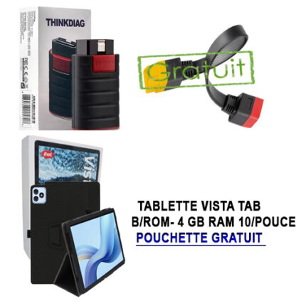 Pack Thingdiag outil de diagnostic automobile professionnel Support multi-langues + Tablette Itel Tab2 128G 4 Ram + 2 ans de mise à jour Diagzone - carmatech