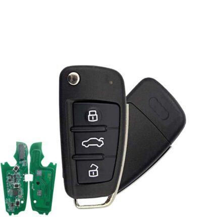 Télécommande à 3 boutons, AUDI Q3/A1  (434 MHZ ASK) 8X0837220 ID48 CHIP KYDZ - carmatech