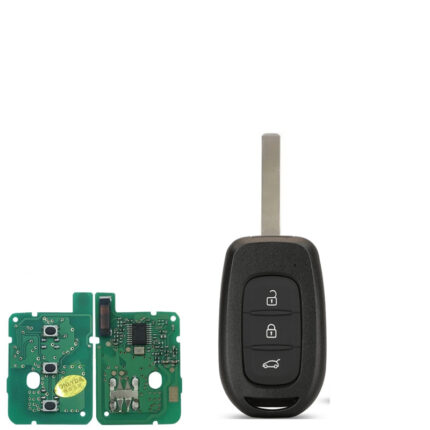Télécommande Universelle 3 Boutons Pour RENAULT SYMBOL DACIA STEPWAY DUSTER LOGAN LODGY 2013-2021 , 434MHZ FSK, transpondeur 4A / PCF7961M AVEC LOGO - carmatech