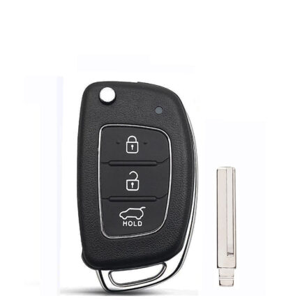HYUNDAI SANTA FE 2013-2015 COQUE DE TÉLÉCOMMANDE RABATTABLE 3 BOUTONS HYN17R LAME - carmatech