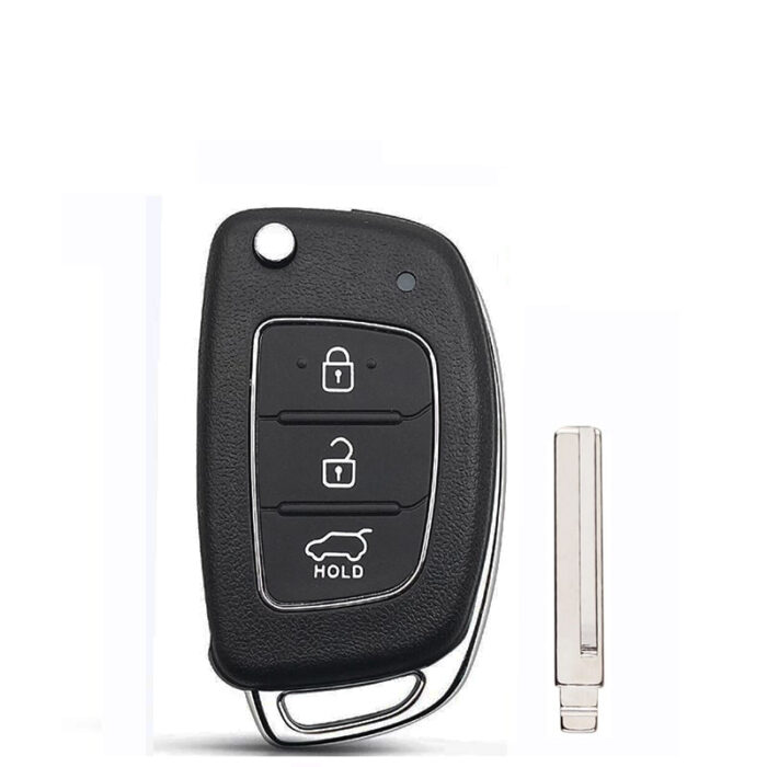 HYUNDAI SANTA FE 2013-2015 COQUE DE TÉLÉCOMMANDE RABATTABLE 3 BOUTONS HYN17R LAME - carmatech