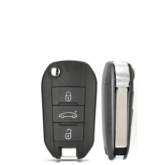 COQUE DE CLÉ TÉLÉCOMMANDE RABATTABLE PEUGEOT 301-508, CITROËN C-ELYSÉE C4-CACTUS - carmatech