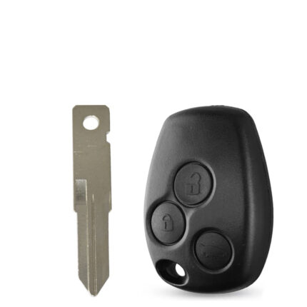 COQUE DE CLE TELECOMMANDE REN DACIA LOGAN, 3 BOUTONS, LAME VAC102 - carmatech