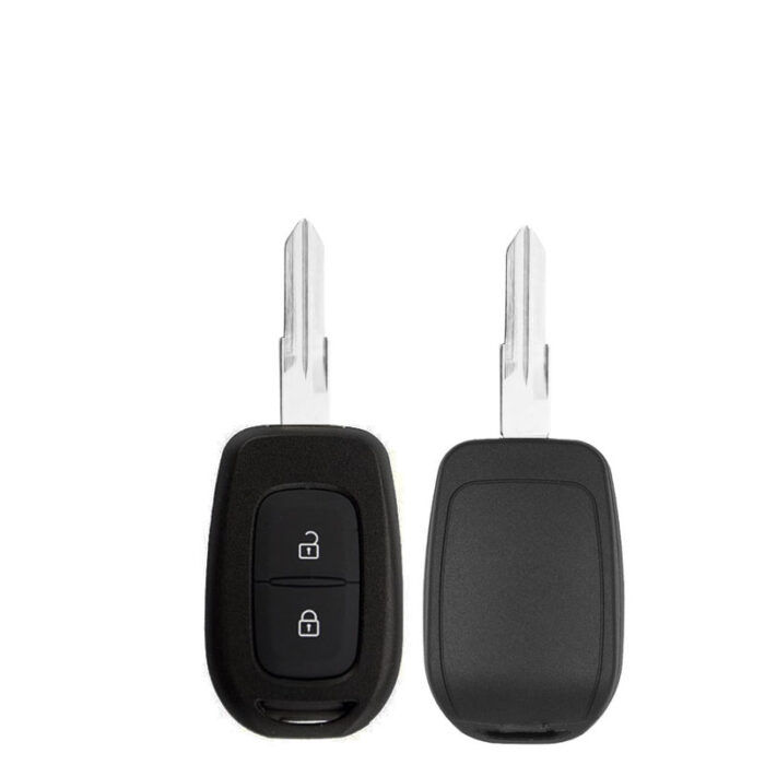 COQUE DE CLÉ TÉLÉCOMMANDE REN NON RABATTABLE, 2 BOUTONS, LAME VAC102 AVEC SUPPORT DE BATTERIE - carmatech