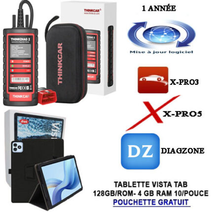Pack Thinkdiag 2 + Logiciel au choix : DiagZone ou X-Pro5 ou X-Pro3 / 1 année  /   Tablette Itel Tab2 128G 4 Ram - carmatech