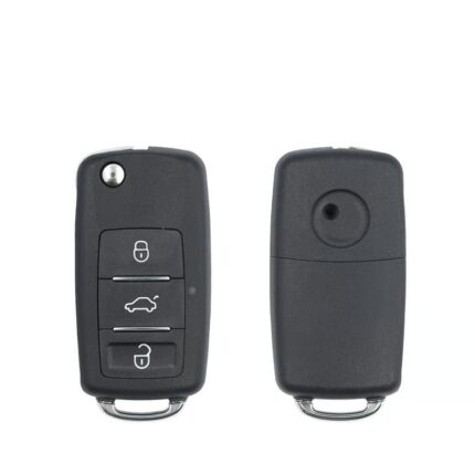 VOLKSWAGEN UDS TYPE COQUE DE CLÉ À DISTANCE RABATTABLE 3 BOUTONS - carmatech