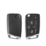VOLKSWAGEN GOLF MQB 2015 COQUE DE CLÉ TÉLÉCOMMANDE RABATTABLE 3+1 BOUTONS - carmatech