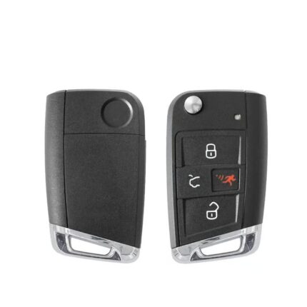 VOLKSWAGEN GOLF MQB 2015 COQUE DE CLÉ TÉLÉCOMMANDE RABATTABLE 3+1 BOUTONS - carmatech